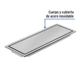 Resumidero Rectangular 30X11 cm Reversible, Inox, Foset Aqua