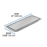 Resumidero Rectangular 30X11 cm Reversible, Inox, Foset Aqua