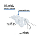 Sapo 2' para Wc, PVC, Trasparente, Cadena Inox, Foset
