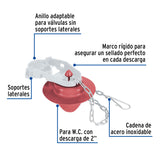Sapo 2' para Wc, Silicona, Marco Rígido, Cadena Inox, Foset