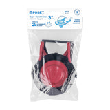 Sapo 3' para Wc, Silicona, Rojo, Cadena Inox, Foset