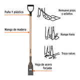 Raspador Forjado de 4', Puño 'y', Mango de 42', Truper