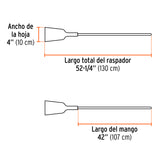 Raspador Forjado de 4', Puño 'y', Mango de 42', Truper