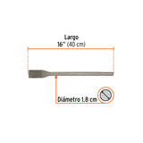 Cincel para Azulejo SDS Max 1-1/2' X 16', Truper