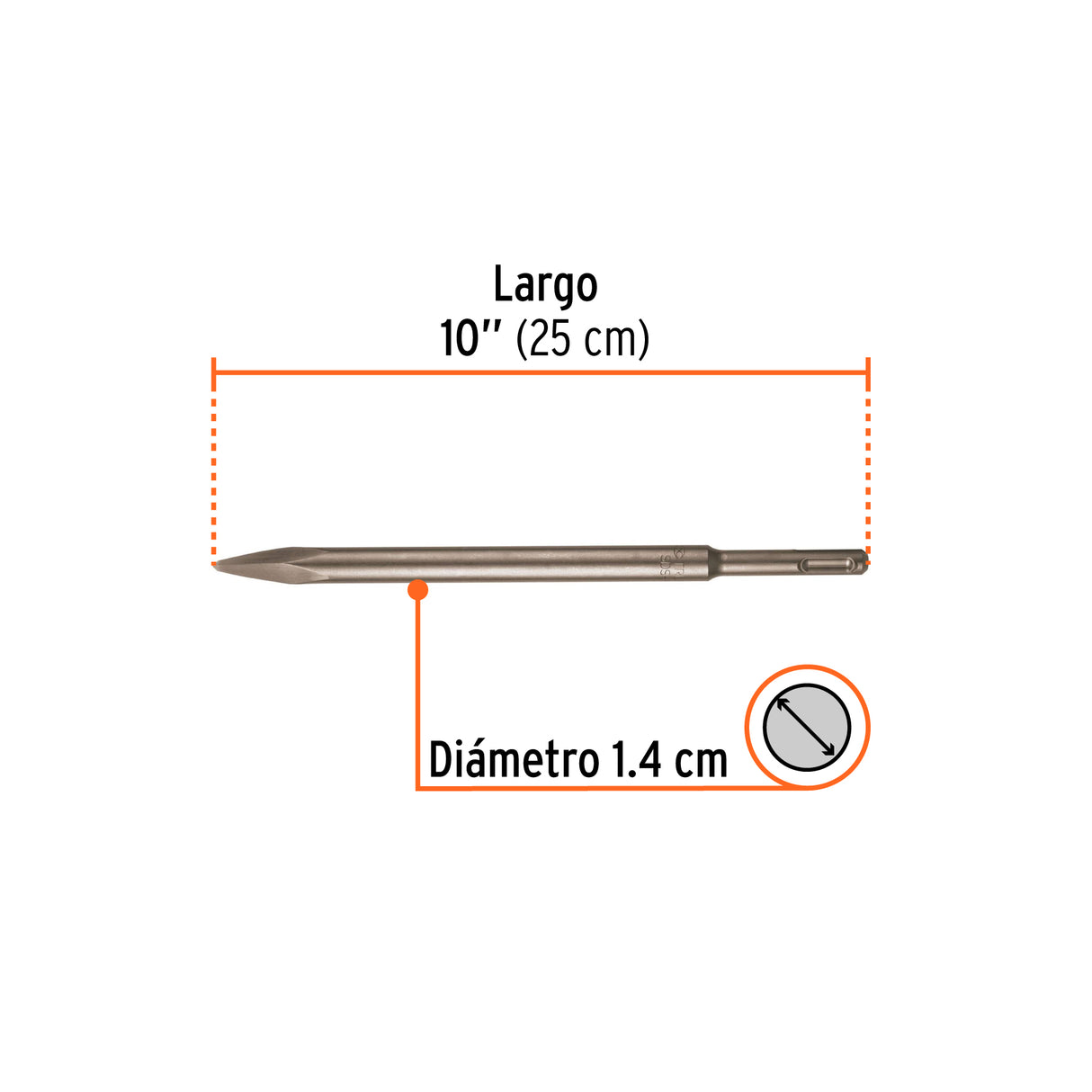Cincel de Punta SDS Plus de 10', Truper