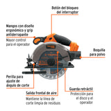 Sierra Circular 6-1/2', 20 V, sin Accesorios, Truper Pro