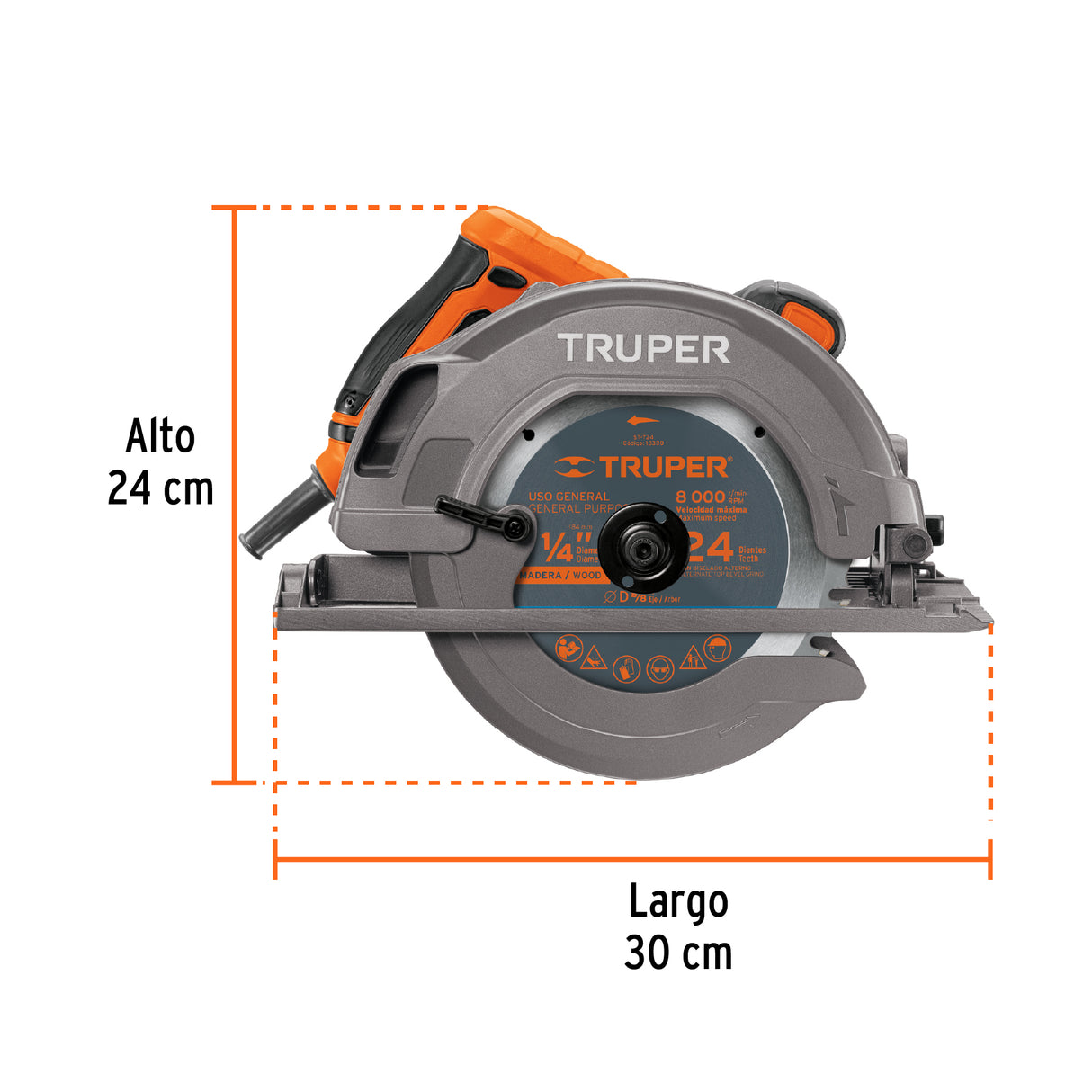 Sierra Circular 7-1/4', 1750 W, Truper Pro