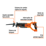 Sierra Sable, 20 V, sin Accesorios, Truper Pro