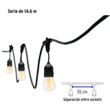 Serie de 14.6 m con 24 Luces Incandescentes para Exterior