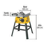 Sierra de Mesa 10', 2-1/2 HP (1900 W), con Base, Pretul