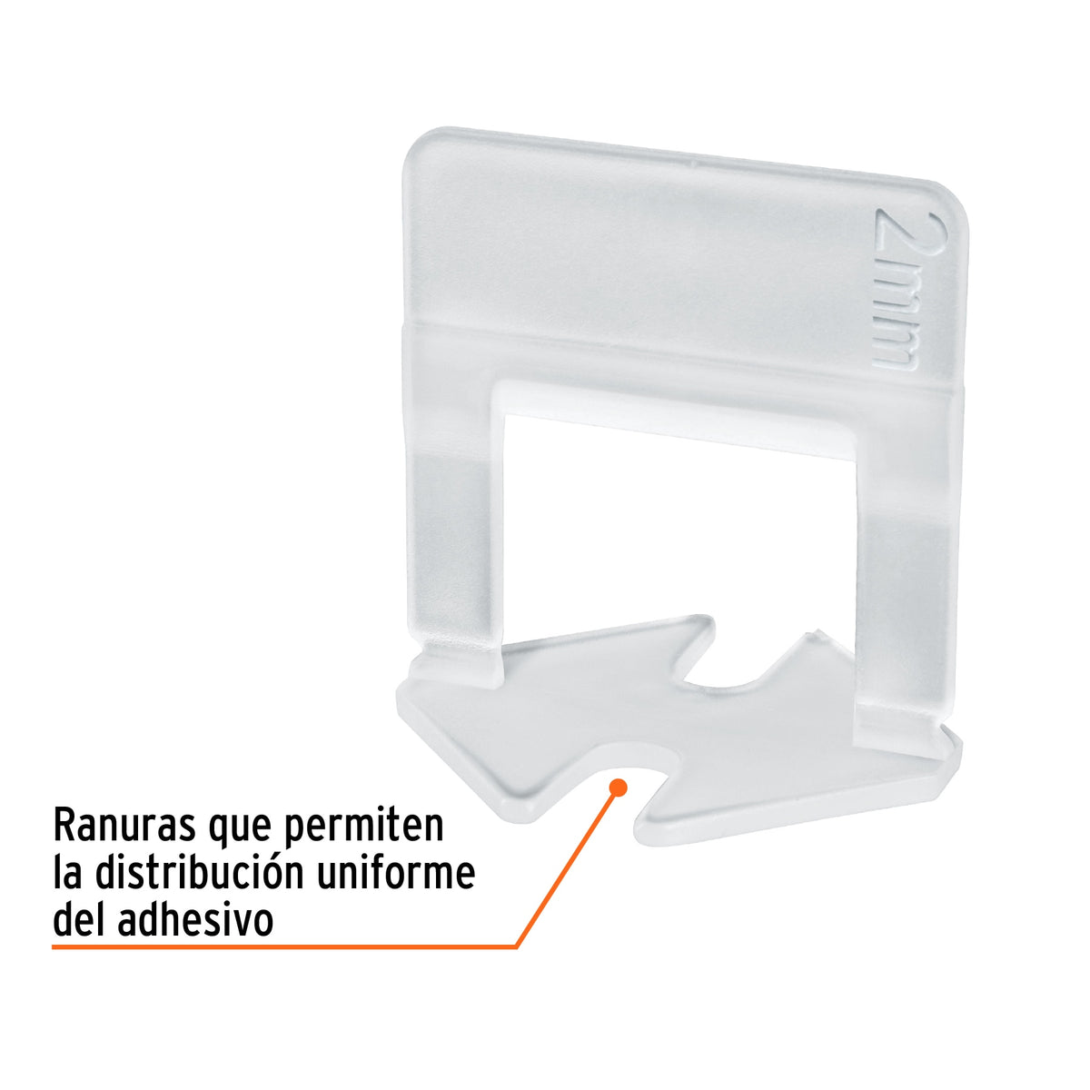 Bolsa con 100 Anclas de 2 mm, para Nivelación de Azulejos