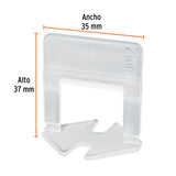 Bolsa con 100 Anclas de 2 mm, para Nivelación de Azulejos