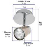 Luminario de Sobreponer con 1 Spot Base GU10, Volteck