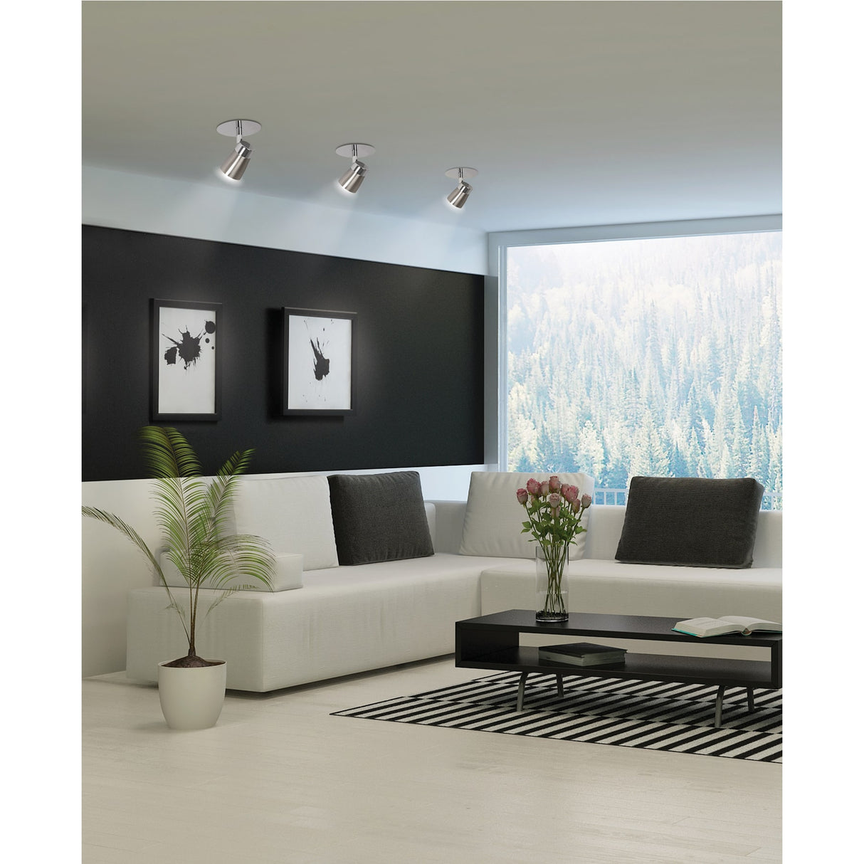 Luminario de Sobreponer con 3 Spots Base GU10, Volteck