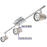 Luminario de Sobreponer con 3 Spots Base GU10, Volteck
