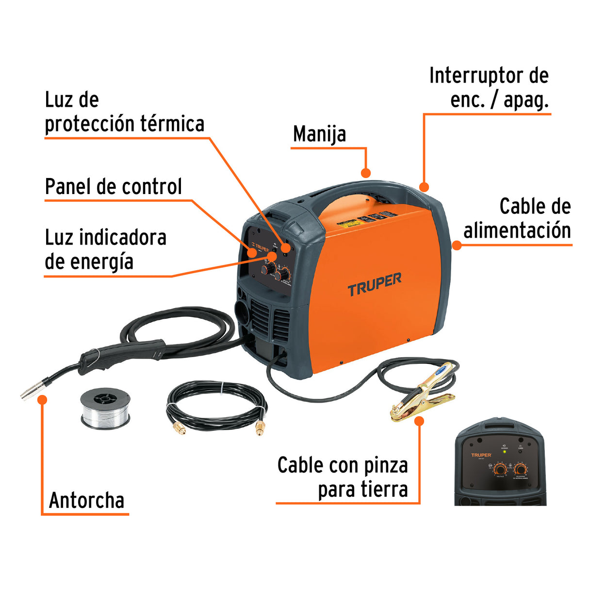 Soldadora para Microalambre, 130 a, Truper