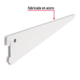 Ménsula Plana Blanca para Cremallera Doble, 27 cm, Fiero