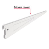Ménsula Plana Blanca para Cremallera Doble, 37 cm, Fiero