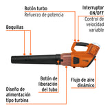 Sopladora Inalámbrica 40 V, sin Accesorios, Truper Pro
