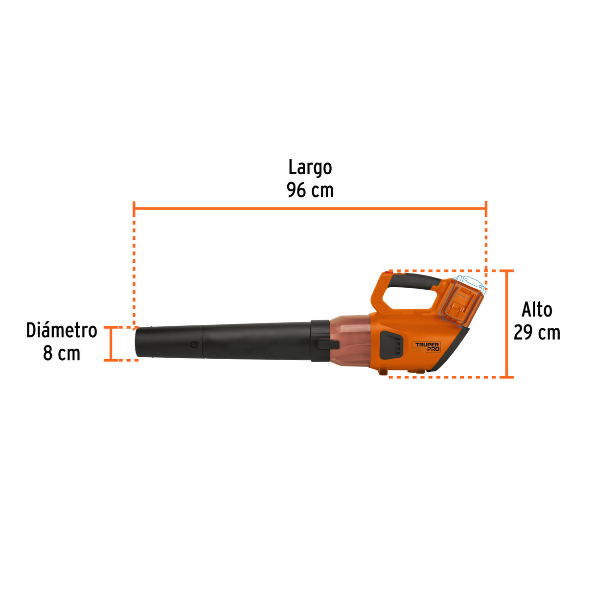 Sopladora Inalámbrica 40 V, sin Accesorios, Truper Pro