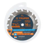Disco Sierra 7- 1/4' para Madera, 16 Dientes Centro 5/8'