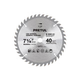 Disco Sierra 7-1/4' para Madera, 40 Dientes Centro 5/8', Pretul