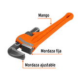 Llave Stilson 12' Cuerpo Robusto de Hierro Dúctil, Truper