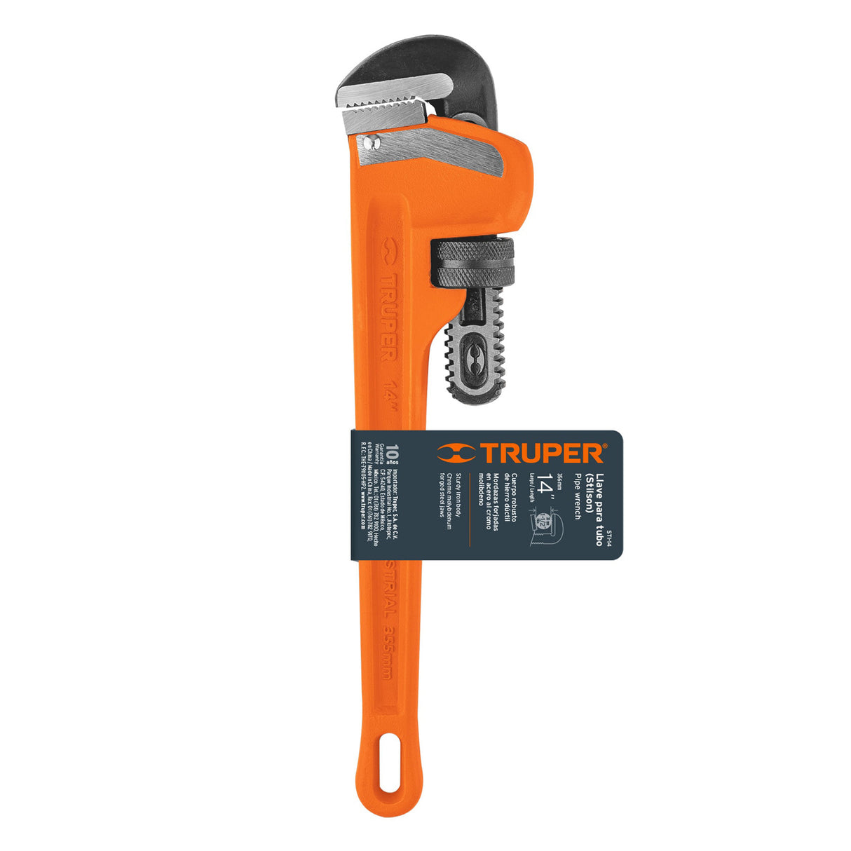 Llave Stilson 14' Cuerpo Robusto de Hierro Dúctil, Truper