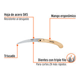 Serrucho Plegable 10' Hoja Curva 6 Dpp, Mango Madera, Truper
