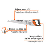 Serrucho Rapid 22', 7 Dpp, Mango Comfort Grip, Truper