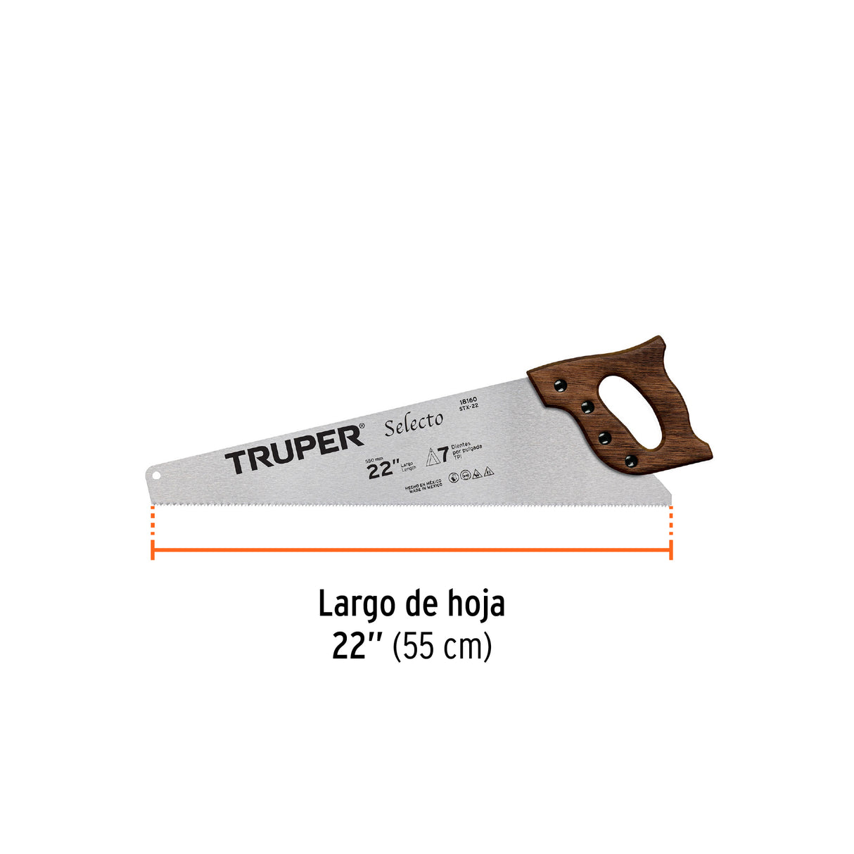 Serrucho 22' Selecto, 7 Dpp, Truper