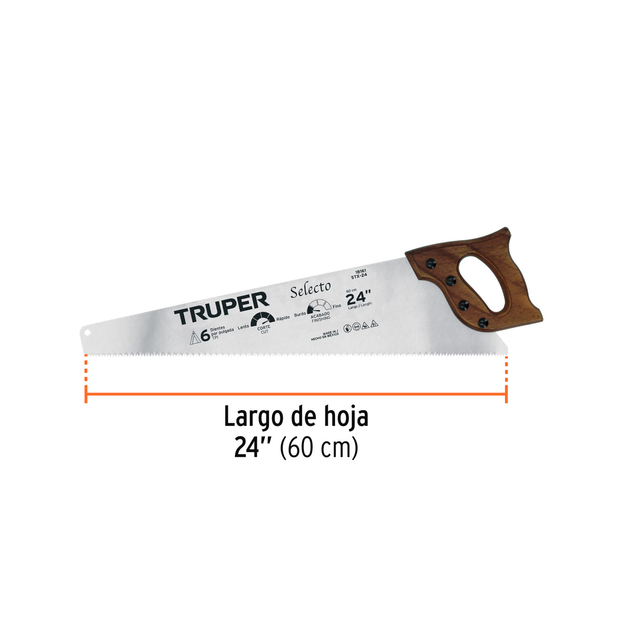 Serrucho 24' Selecto, 6 Dpp, Truper