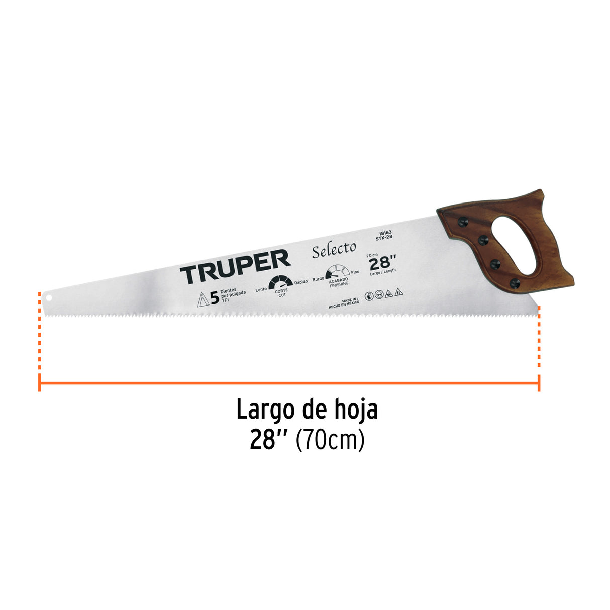 Serrucho 28', Selecto, 5 Dpp, Truper