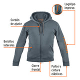 Sudadera Gris para Caballero, Talla g, Truper