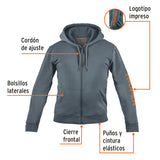 Sudadera Gris para Caballero, Talla Eg, Truper