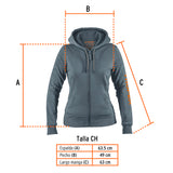 Sudadera Gris para Dama, Talla Ch, Truper
