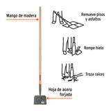 Raspador Forjado de 7', Mango de 48', Truper