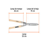 Tijera para Poda 53 cm, Ligera, Mangos de Madera, Truper