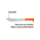 Machete Rambo 12', Cacha Remachada Naranja, Truper
