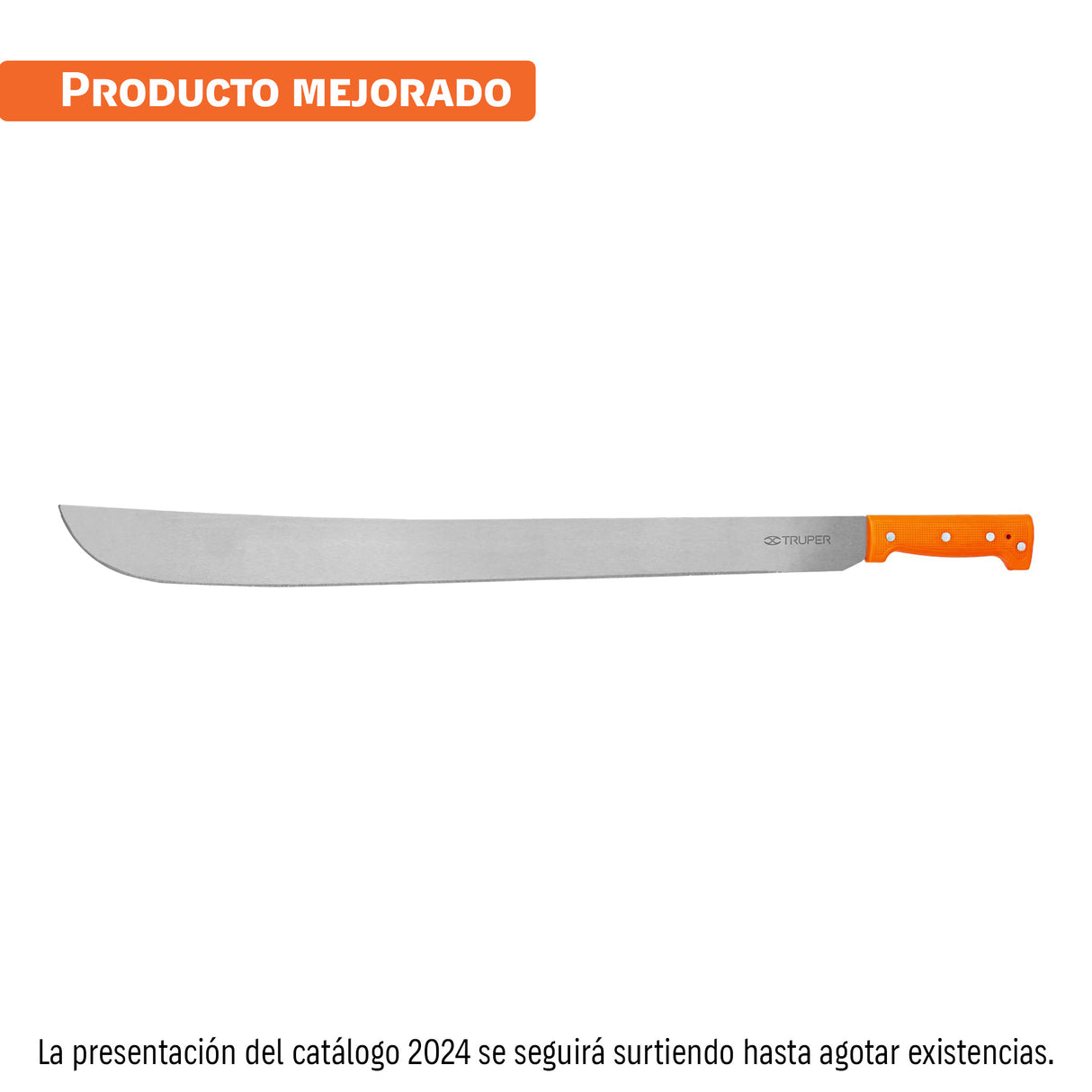 Machete Estándar 26' Cacha Naranja Remachada, Truper