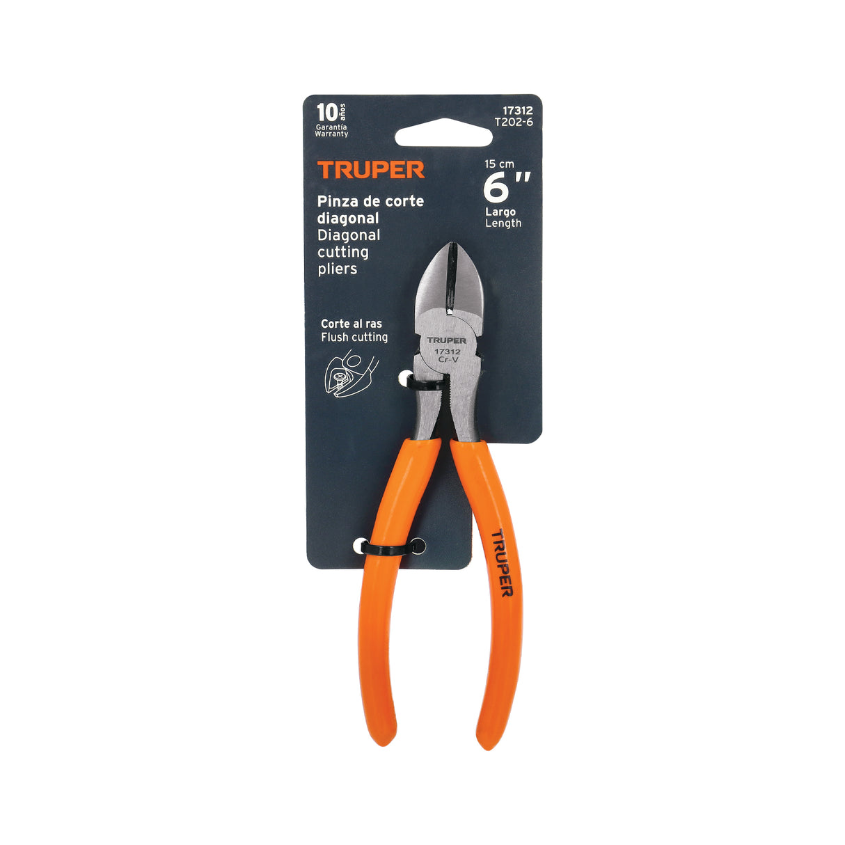 Pinza de Corte Diagonal 6' Mango de PVC, Truper