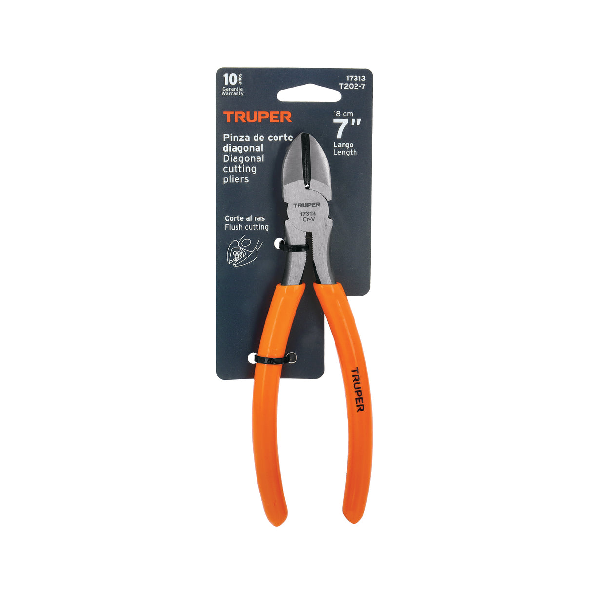 Pinza de Corte Diagonal 7' Mango de PVC, Truper