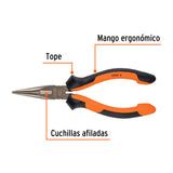 Pinza Punta y Corte 6' Mango Comfort Grip, Truper Expert