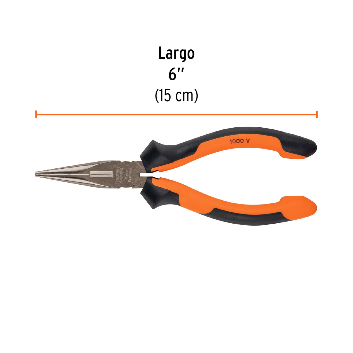 Pinza Punta y Corte 6' Mango Comfort Grip, Truper Expert