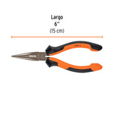 Pinza Punta y Corte 6' Mango Comfort Grip, Truper Expert