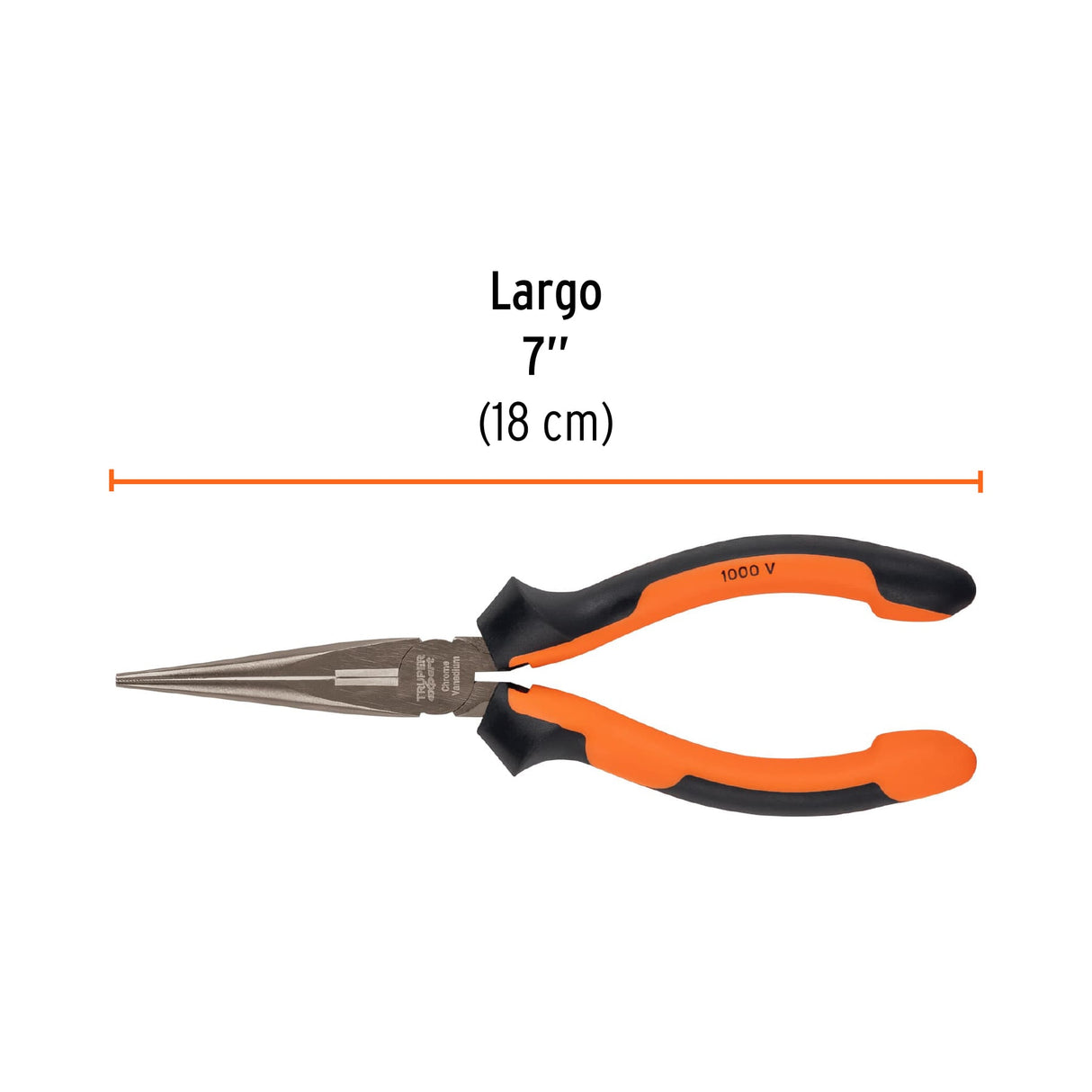 Pinza Punta y Corte 7' Mango Comfort Grip, Truper Expert