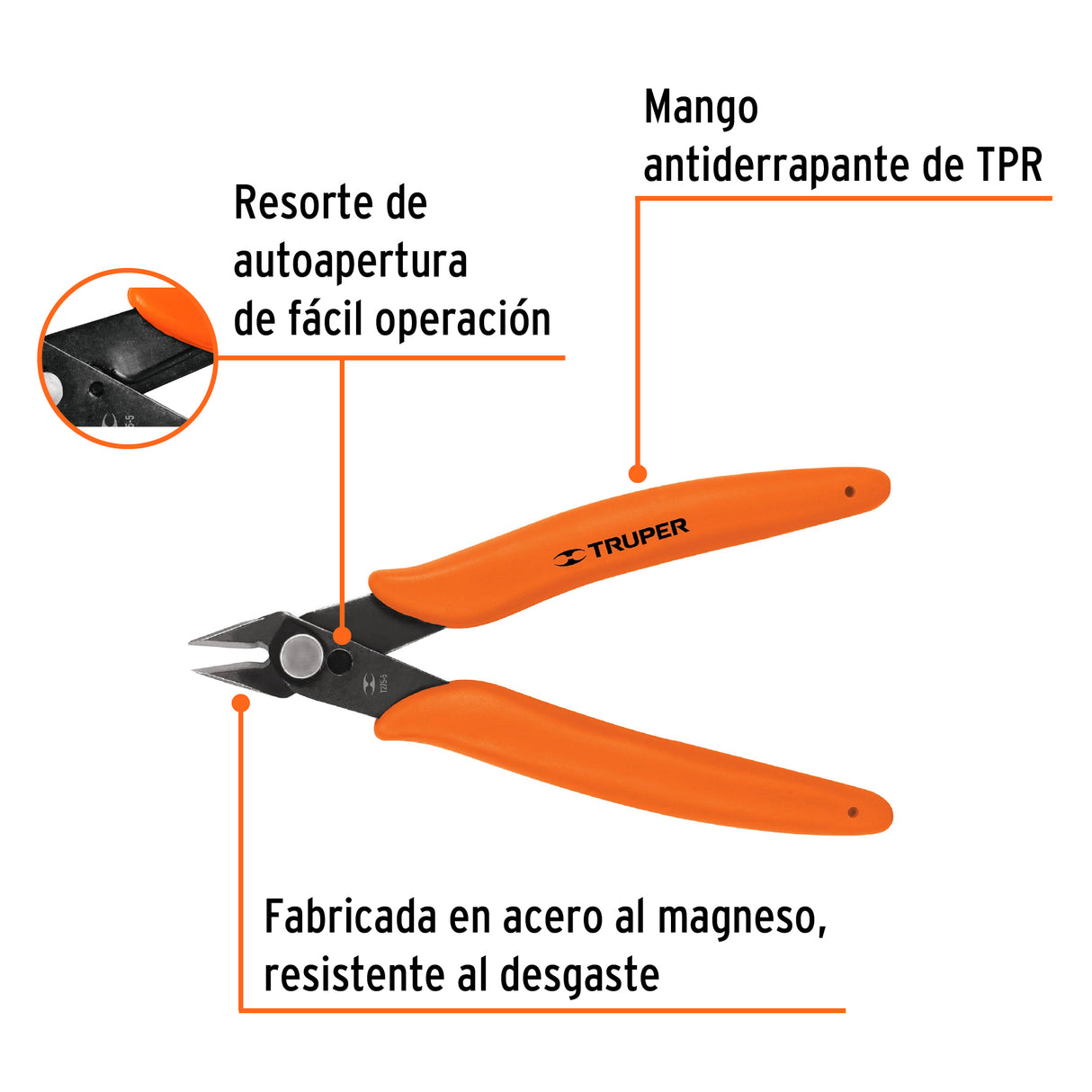 Pinza 5' de Corte para Electrónica, Truper