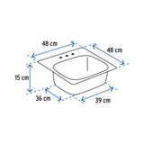 Tarja de Empotrar Sencilla 48X48 cm, Foset Basic