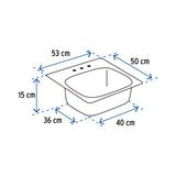 Tarja de Empotrar Sencilla 50X53 cm, Foset Basic