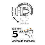 Tornillo de Banco 5' Uso Industrial de Hierro Nodular